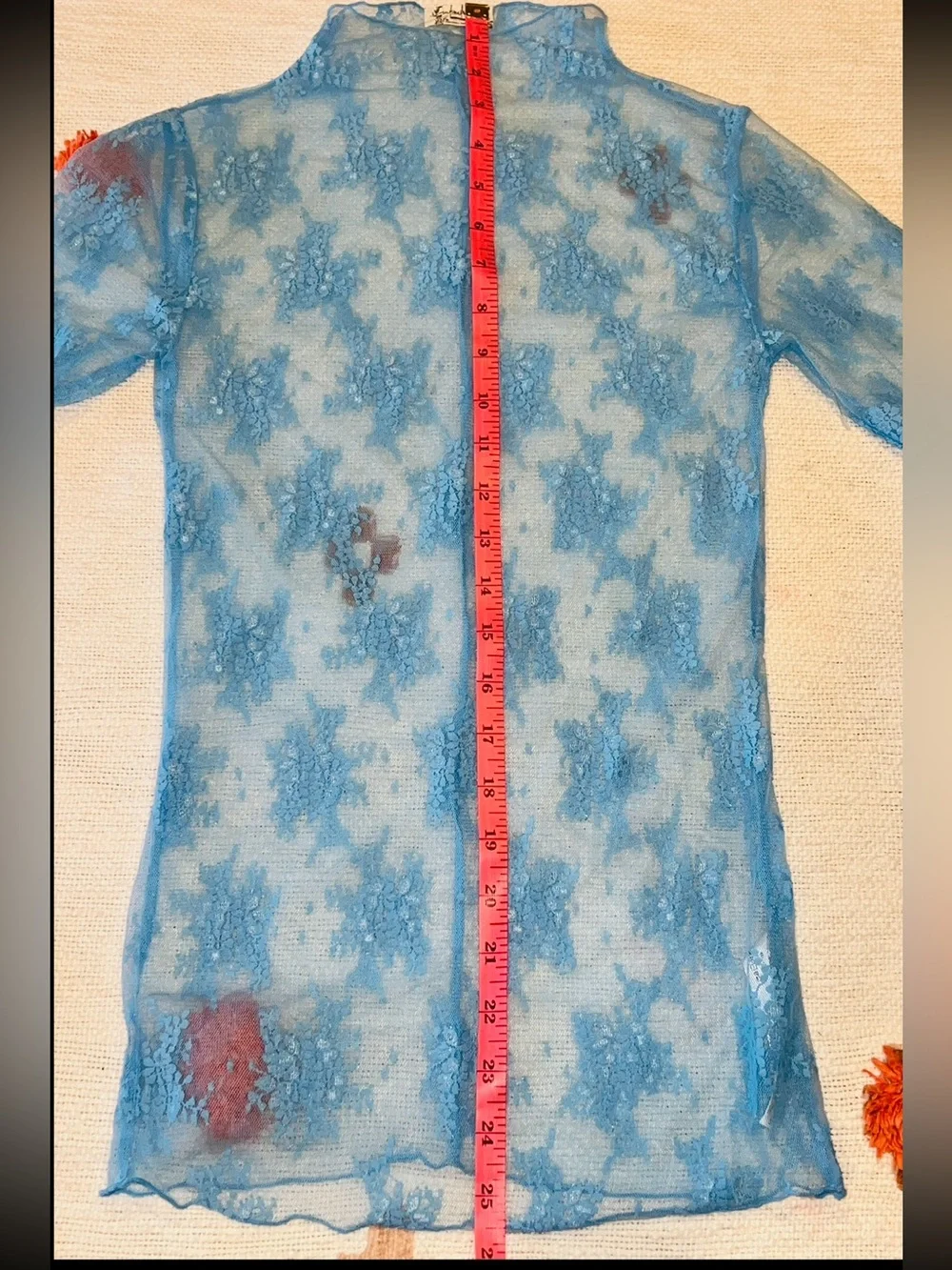 NEW Intimately Free People Lady Lux lace layering top in blue bell XS